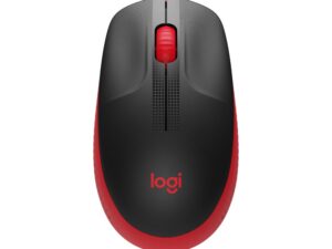 Logitech M190 | Draadloze Muis | Links- en Rechtshandig | RF | 1000 DPI | Zwart/Rood
