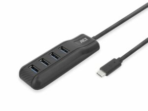 ACT AC6420 | USB 3.2 Gen 1 (3.1 Gen 1) Type-C Interface Hub | 5000 Mbit/s | Zwart