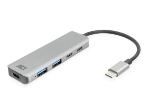 ACT AC7072 USB-C Hub 3.0 | 2x USB-A & 2x USB-C Poorten | 5 Gbps | Aluminium Behuizing | 12 cm Kabel