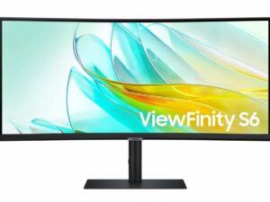 Samsung ViewFinity S6 S65UC | 34" UltraWide Curved Monitor | 100Hz | USB-C Dock | Ethernet | 90W Power Delivery | KVM Switch
