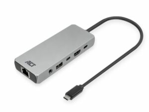 ACT AC7095 | Docking Station | USB-C | Zilver
