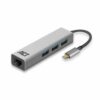 ACT AC7055 | 3-Poorts USB-C 3.2 (USB 3.0) Hub | Gigabit Ethernet Poort