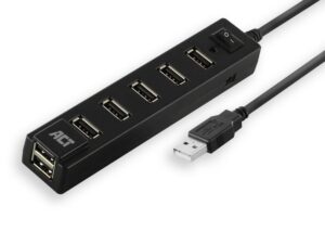 ACT AC6215 | USB 2.0 Interface Hub | 480 Mbps | Zwart