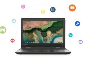 Lenovo 300e Convertible Chromebook | 11,6'' HD Touch IPS | Intel N4020 | 4GB RAM | 32GB Flash | Renewed